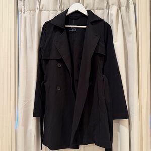 Abercrombie & Fitch Classic Black Trench Coat